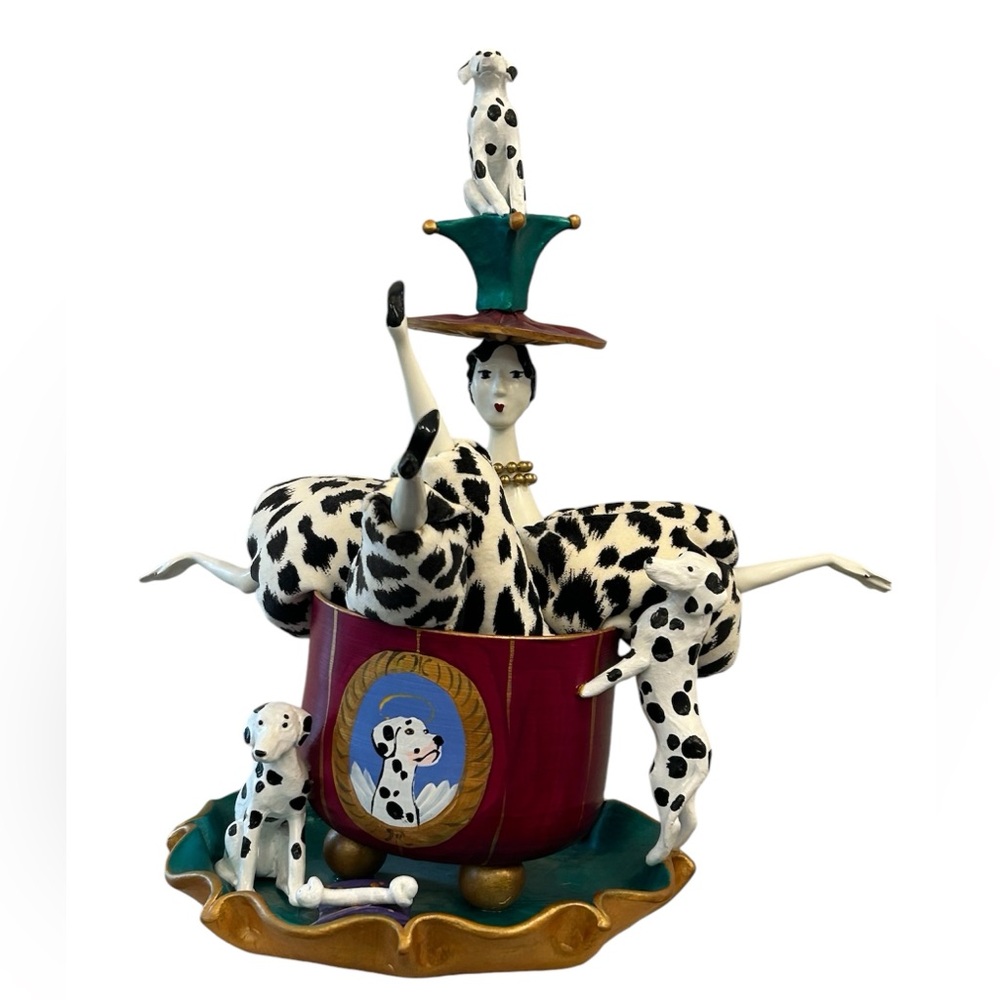 Vintage Poupees By Isabelle Handmade Porcelain & Beanbag Whimsical Doll & Cup